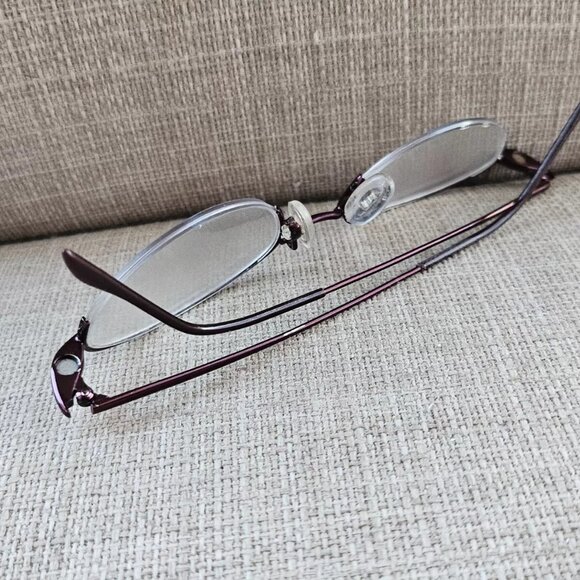 Marchon Women Glasses Half Rim MAGNETICS 883 MAG Burgundy Eyeglasses FELXON - Picture 8 of 14